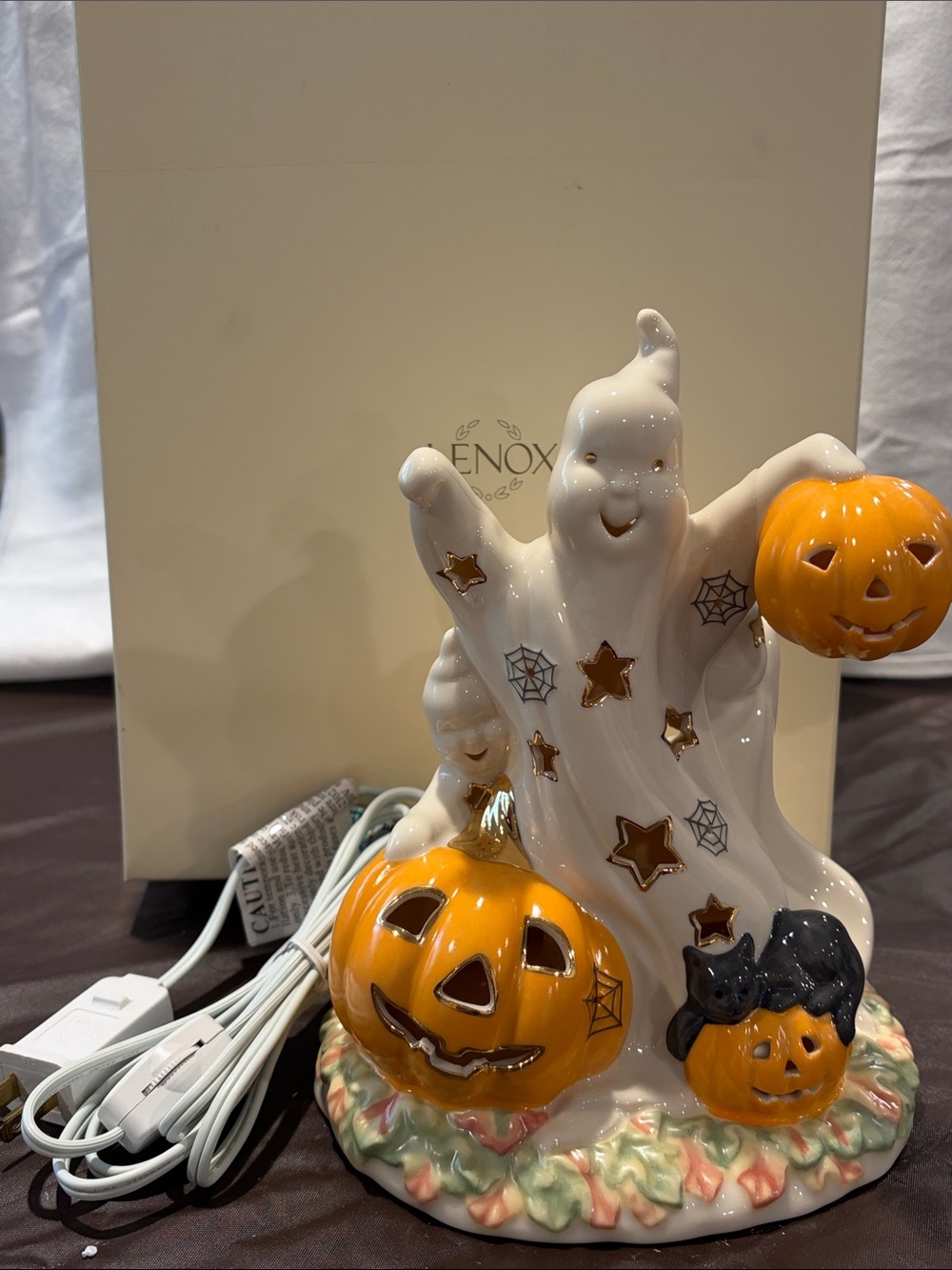 Lenox Occasions Halloween Ghost & Pumpkin Nightlight